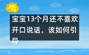 寶寶13個(gè)月還不喜歡開口說話，該如何引導(dǎo)