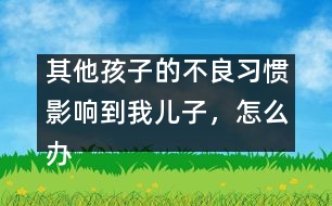 其他孩子的不良習(xí)慣影響到我兒子，怎么辦