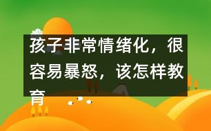 孩子非常情緒化，很容易暴怒，該怎樣教育