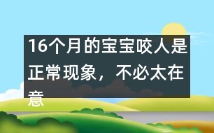 16個月的寶寶咬人是正?，F(xiàn)象，不必太在意