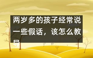 兩歲多的孩子經(jīng)常說一些假話，該怎么教導(dǎo)