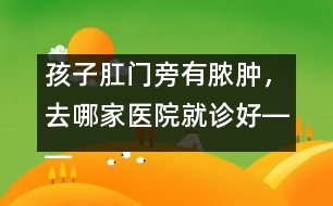 孩子肛門旁有膿腫，去哪家醫(yī)院就診好――謝曉恬回答