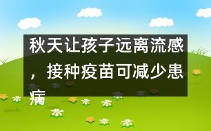 秋天讓孩子遠離流感，接種疫苗可減少患病概率