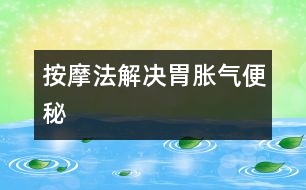 按摩法解決胃脹氣、便秘
