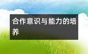 合作意識與能力的培養(yǎng)