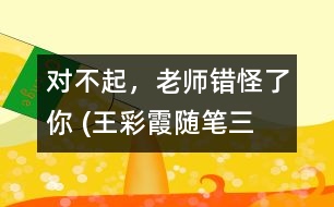 “對(duì)不起，老師錯(cuò)怪了你” (王彩霞隨筆三篇）