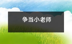 爭(zhēng)當(dāng)“小老師”