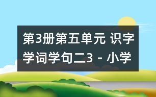 第3冊第五單元 識字學詞學句（二）3 - 小學二年級語文教案