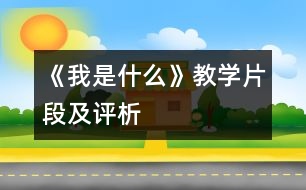 《我是什么》教學(xué)片段及評析