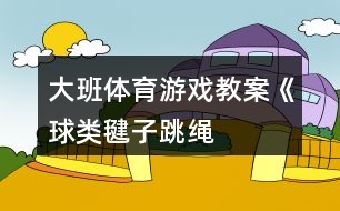 大班體育游戲教案《球類、毽子、跳繩、球拍》