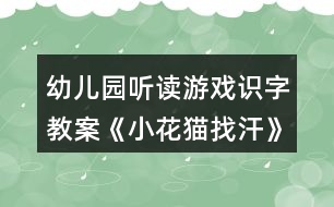 幼兒園聽讀游戲識字教案《小花貓找汗》教學設(shè)計反思
