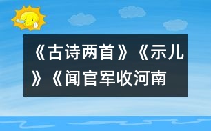 《古詩(shī)兩首》《示兒》、《聞官軍收河南河北》教學(xué)設(shè)計(jì)之一