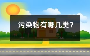 污染物有哪幾類(lèi)？