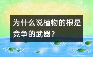 為什么說(shuō)植物的根是競(jìng)爭(zhēng)的武器？