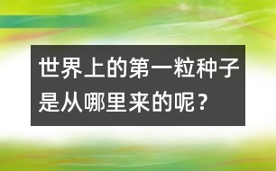 世界上的第一粒種子是從哪里來的呢？
