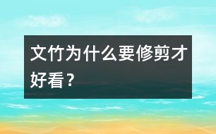 文竹為什么要修剪才好看？