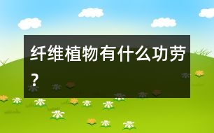 纖維植物有什么功勞？