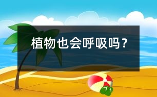 植物也會呼吸嗎？