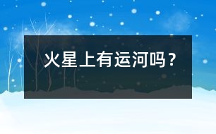火星上有運(yùn)河嗎？