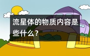 流星體的物質(zhì)內(nèi)容是些什么？