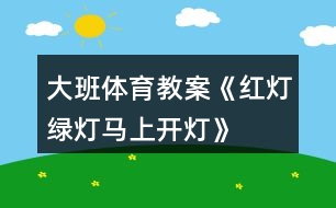 大班體育教案《紅燈、綠燈、馬上開燈》反思