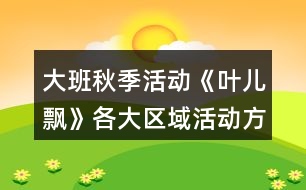 大班秋季活動(dòng)《葉兒飄》各大區(qū)域活動(dòng)方案