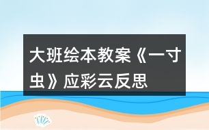 大班繪本教案《一寸蟲》應彩云反思