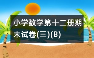 小學數學第十二冊期末試卷(三)(B)