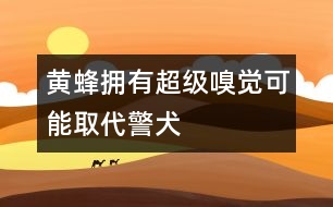 黃蜂擁有超級(jí)嗅覺可能取代警犬