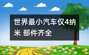 世界最小汽車(chē)僅4納米 部件齊全