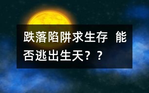 跌落陷阱求生存  能否逃出生天？？